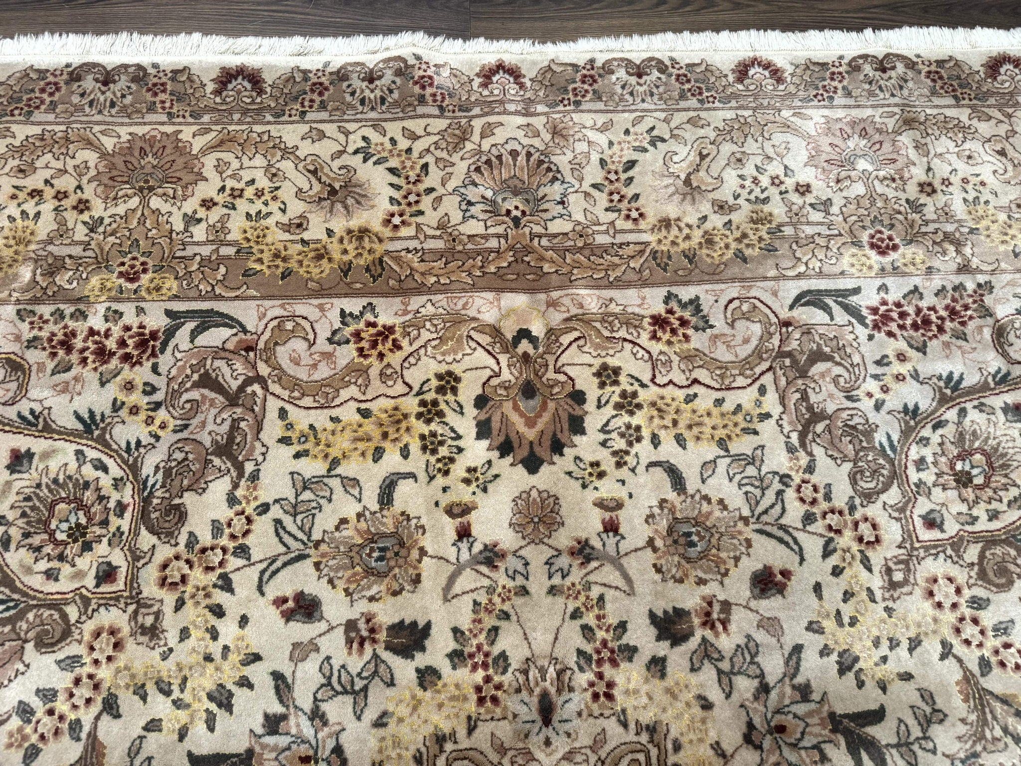 Sino Persian Rug 8x12, Wool & Silk, Traditional Elegant Carpet, Fine 200 KPSI by Jewel Rugs