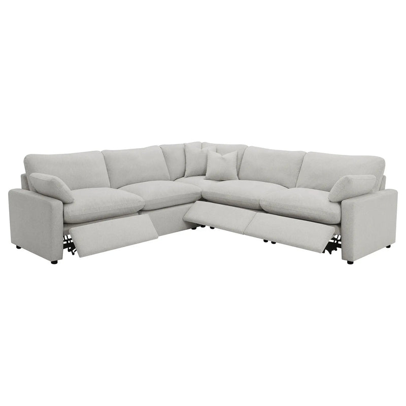 Collins 5-piece Modular Power Reclining Sectional Grey by Unique Piece Furniture