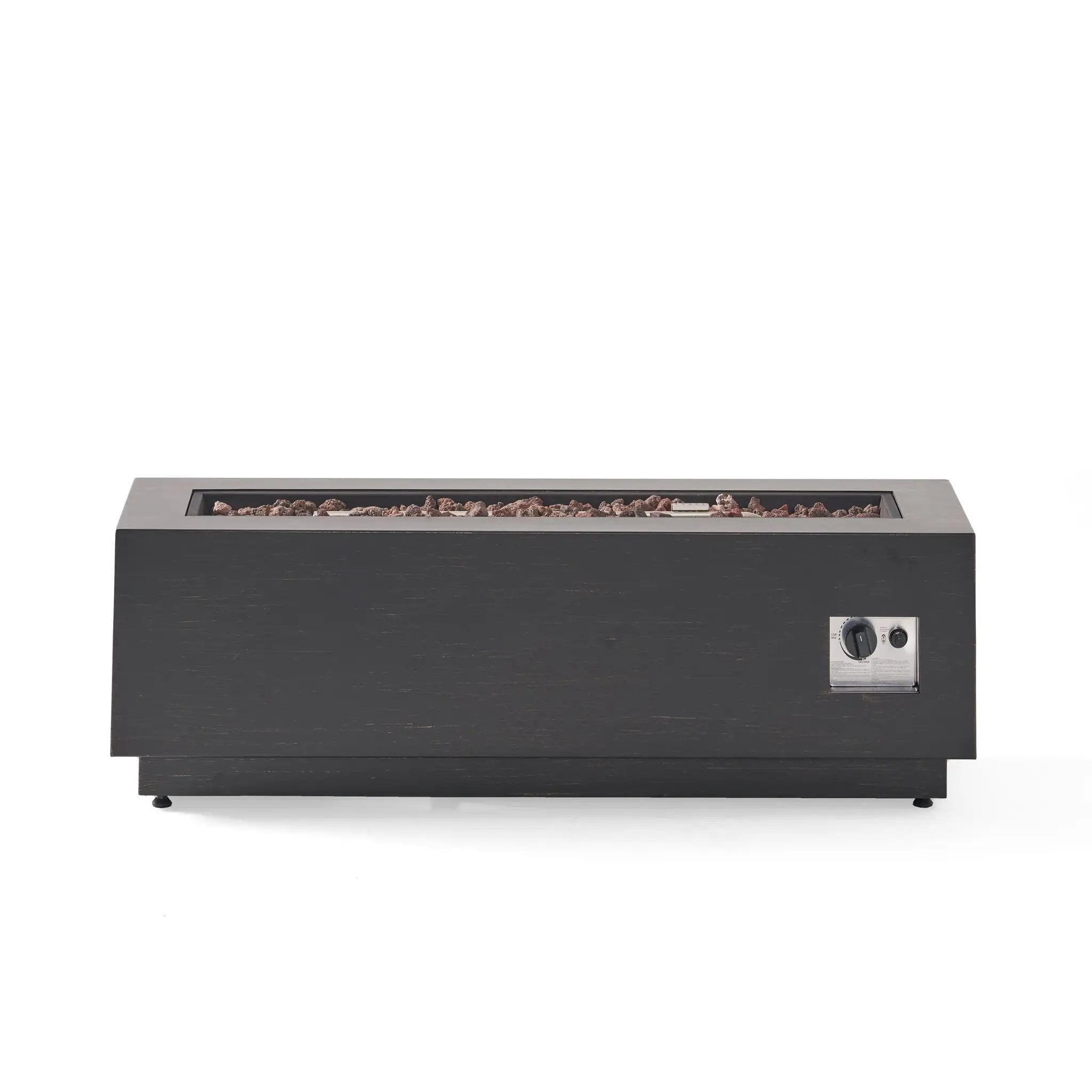 RECTANGULAT IRON FIRE PIT-50 000BTU WITH TANK HOLDER by HouseOfZazla