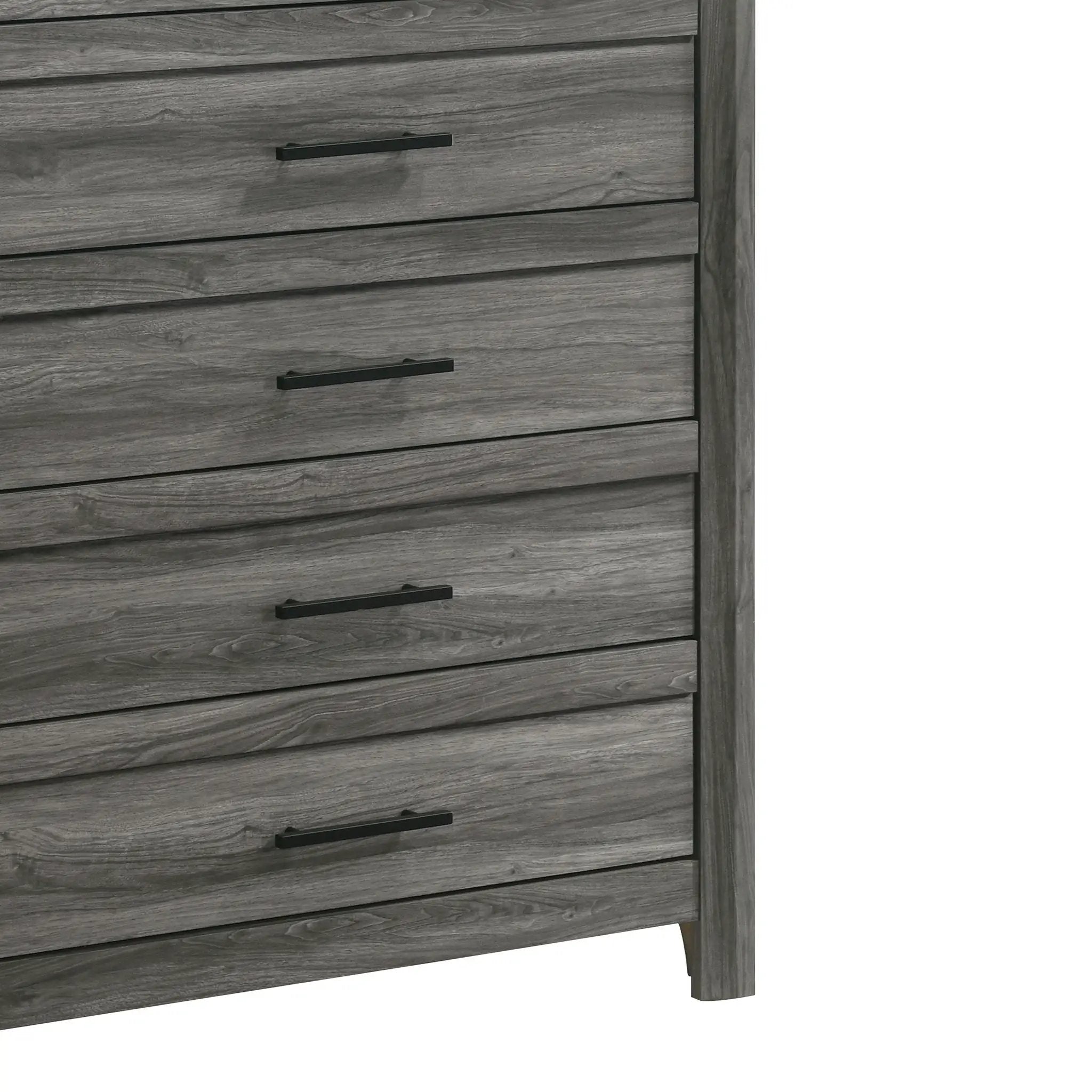 Denver - 5 Drawer Chest - Gray by HouseOfZazla