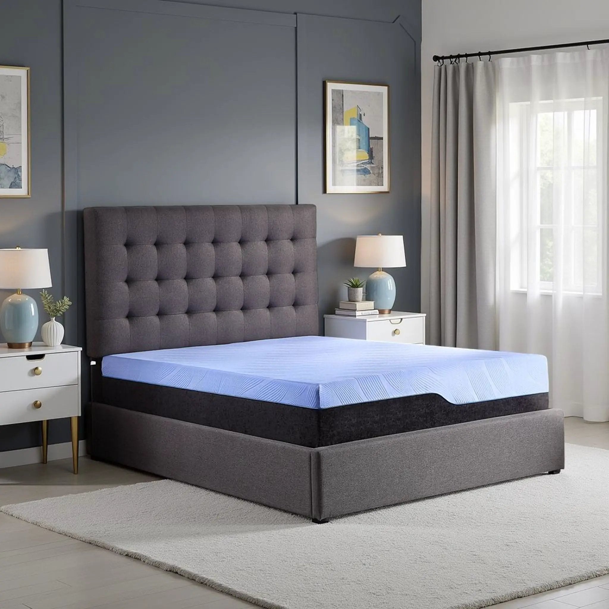 Refresh - 12" Hybrid Cooling Fast Responding Latex Foam And Coil Mattress by HouseOfZazla