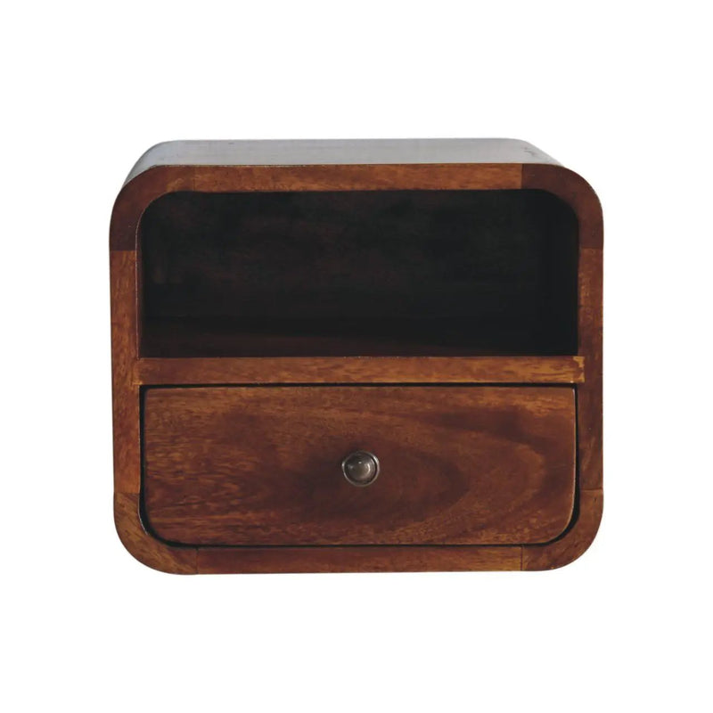 Curved Upper Slot Floating Nightstand by Unique Piece Furniture