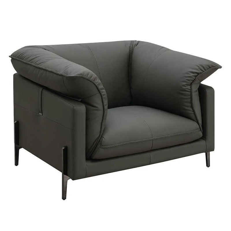 Tadi - Chair - Black Top Grain Leather by Unique Piece Furniture