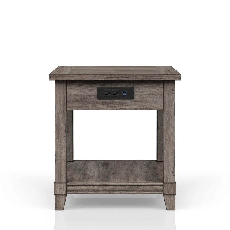End Table With Storage Drawer Usn - Gray by Unique Piece Furniture