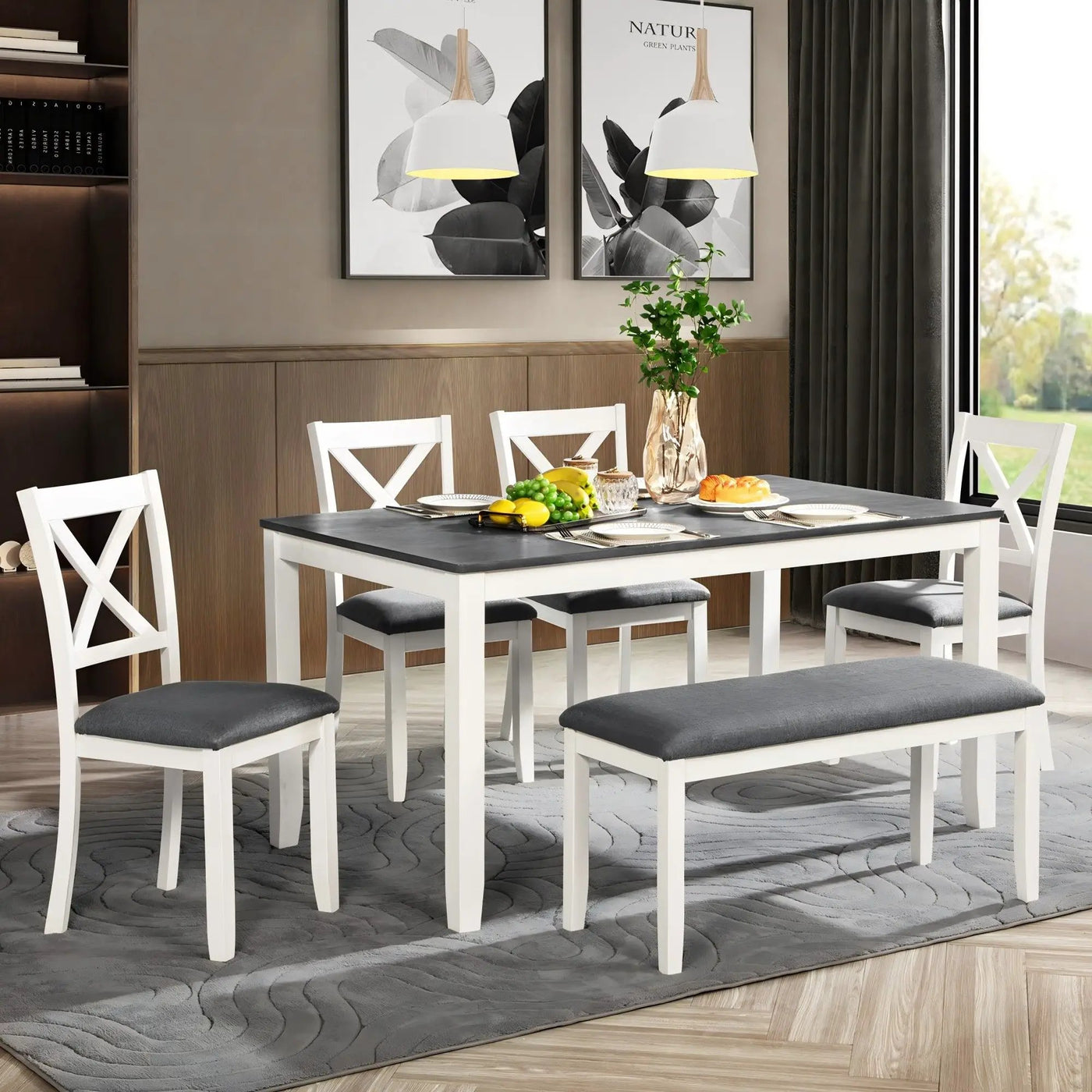 Modern Dining Table Set With Chairs For Kitchen by Unique Piece Furniture
