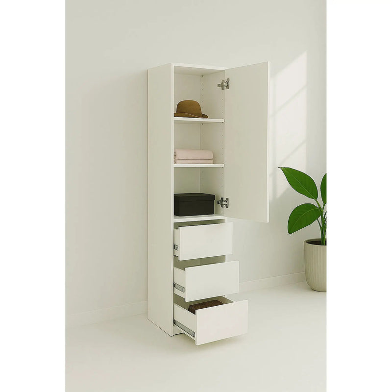 Elise - Modular Closet System With Mirror, Customizable Storage Solution - White by HouseOfZazla