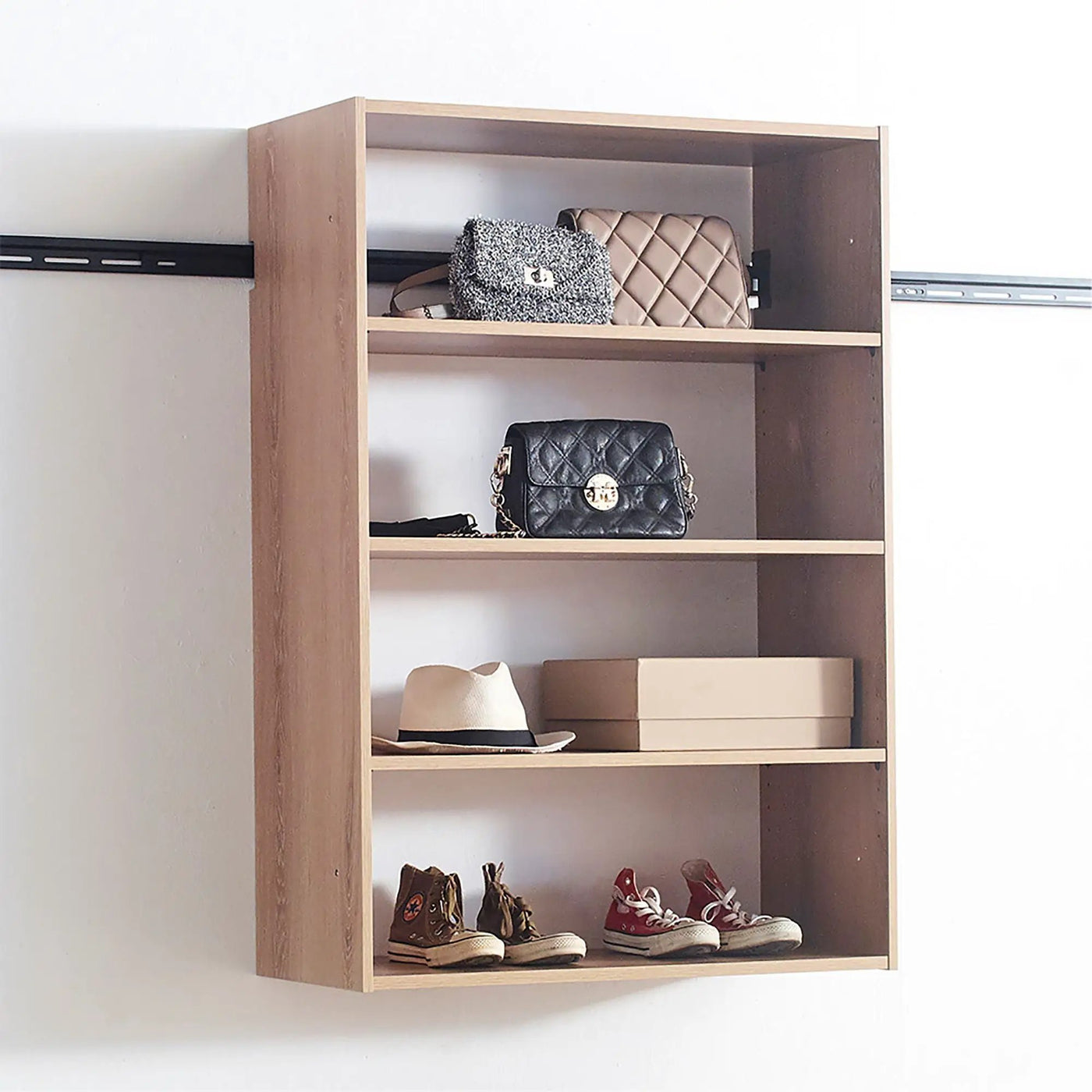 Devi - Wall Mounted Wood Closet System With Modular Units by HouseOfZazla