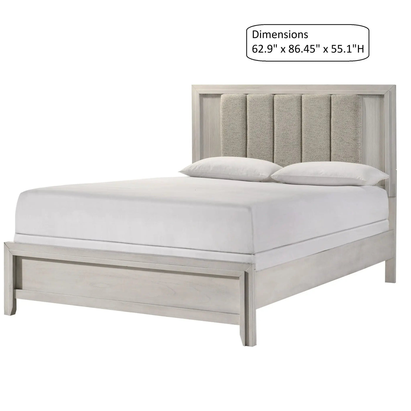 Plush Upholstered Headboard Framed Bed by Unique Piece Furniture