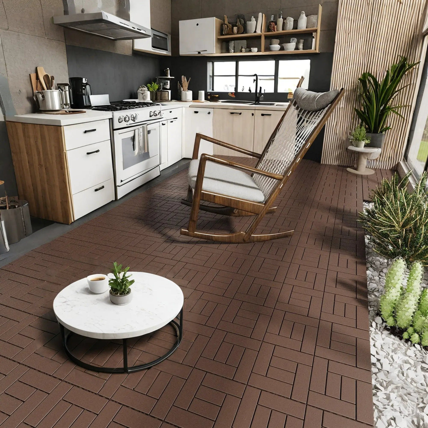 Patio Diy Module Interlocking Decking Tiles Floor, Outdoor And Indoor, Easy And Quick Installation by HouseOfZazla