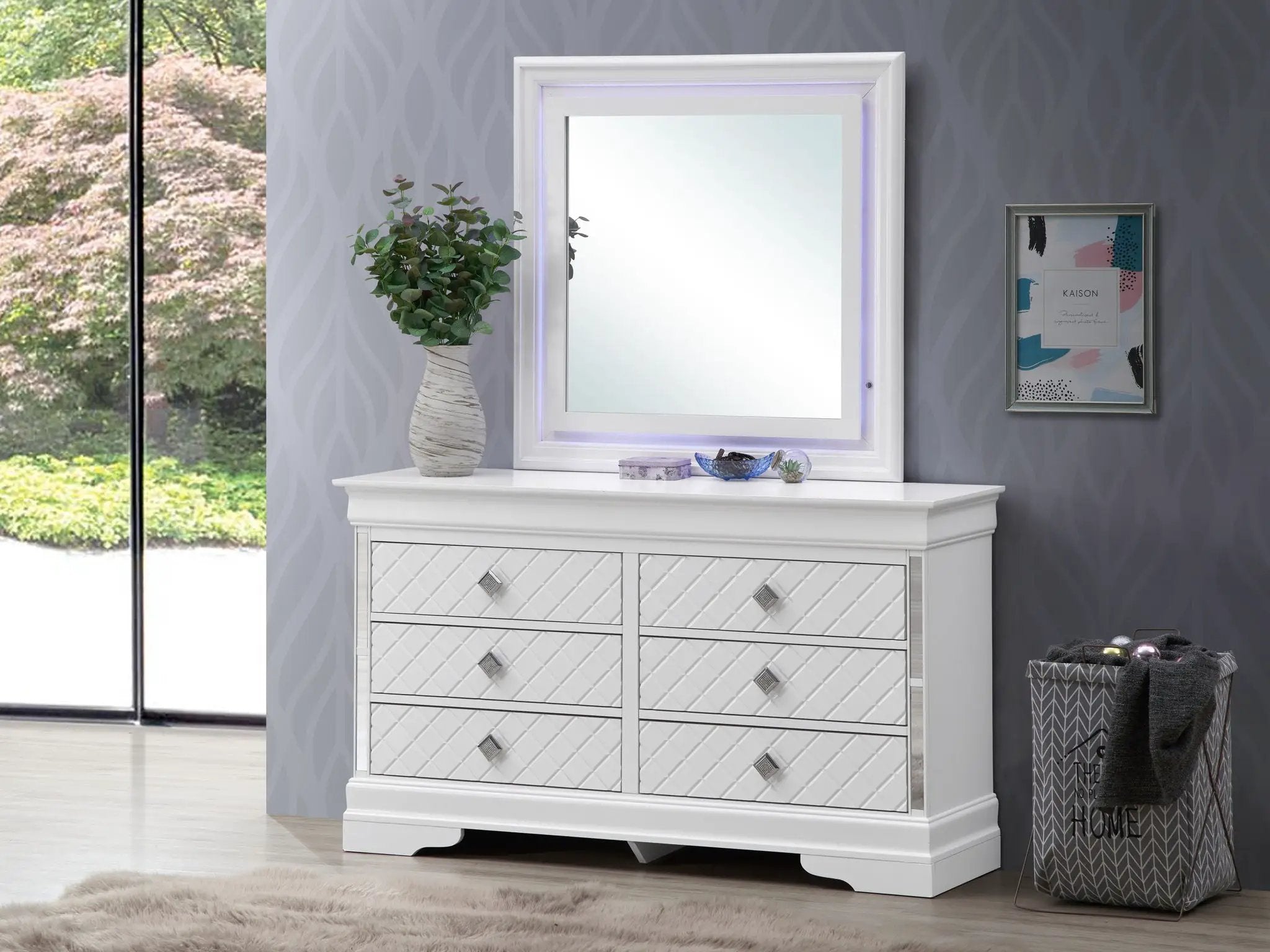 Verona - Dresser - Silver Champagne by Unique Piece Furniture