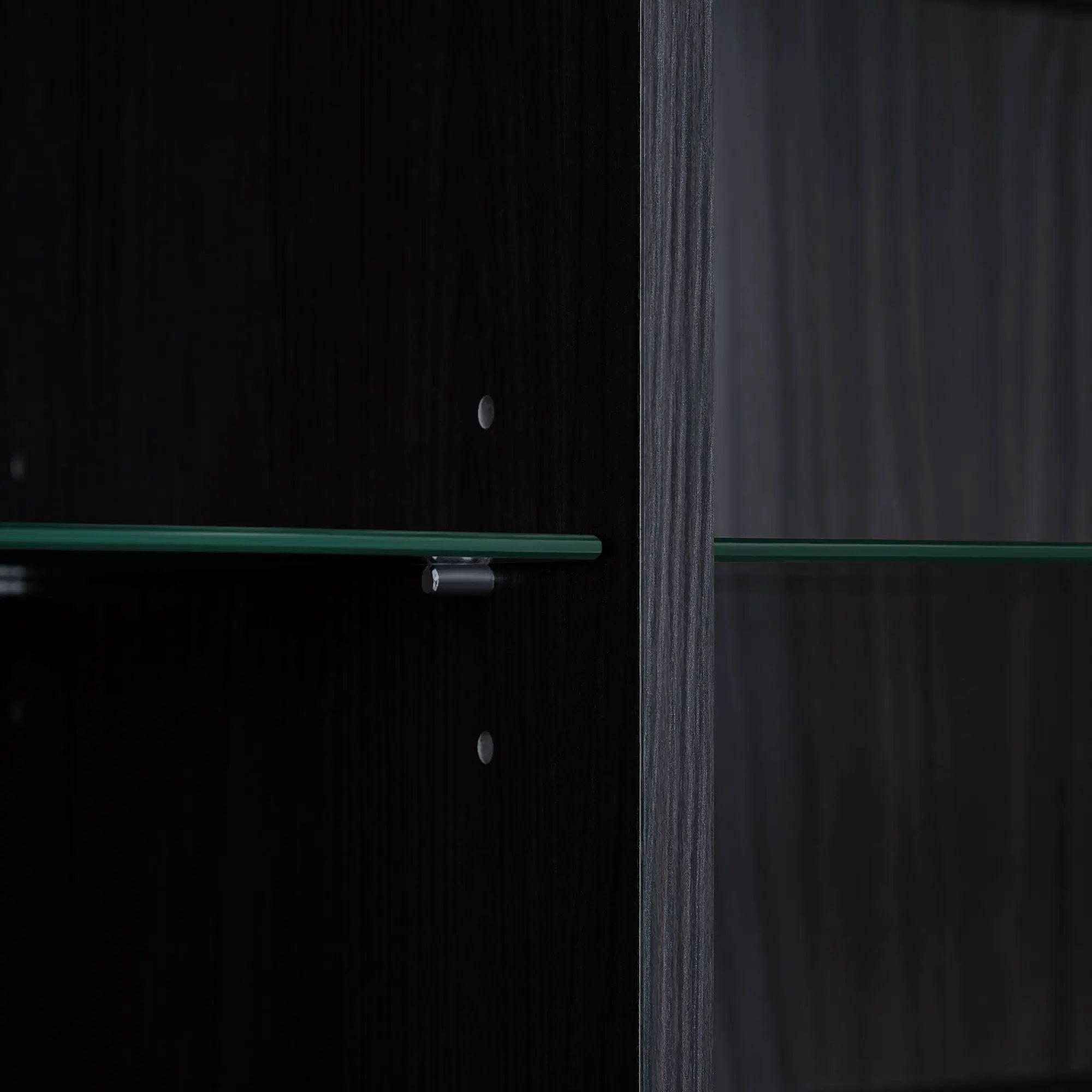 Modern Minimalist Style LED Curio Cabinet With Tempered Glass Door, Metal Legs by HouseOfZazla