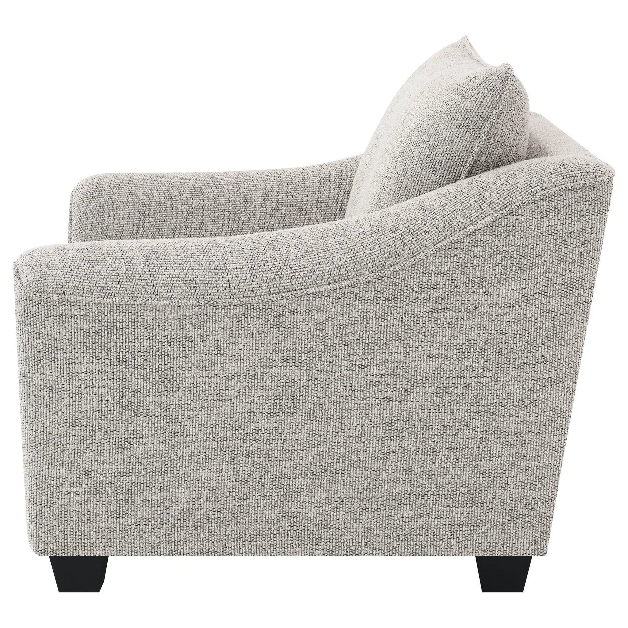 Tomkins Boucle Upholstered Chair Light Grey by Unique Piece Furniture
