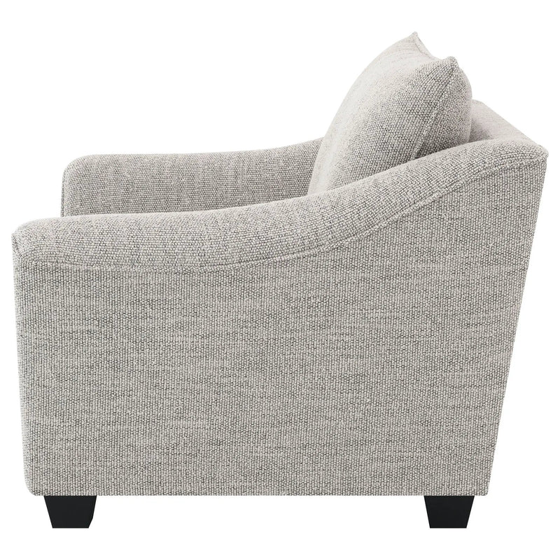 Tomkins Boucle Upholstered Chair Light Grey by Unique Piece Furniture