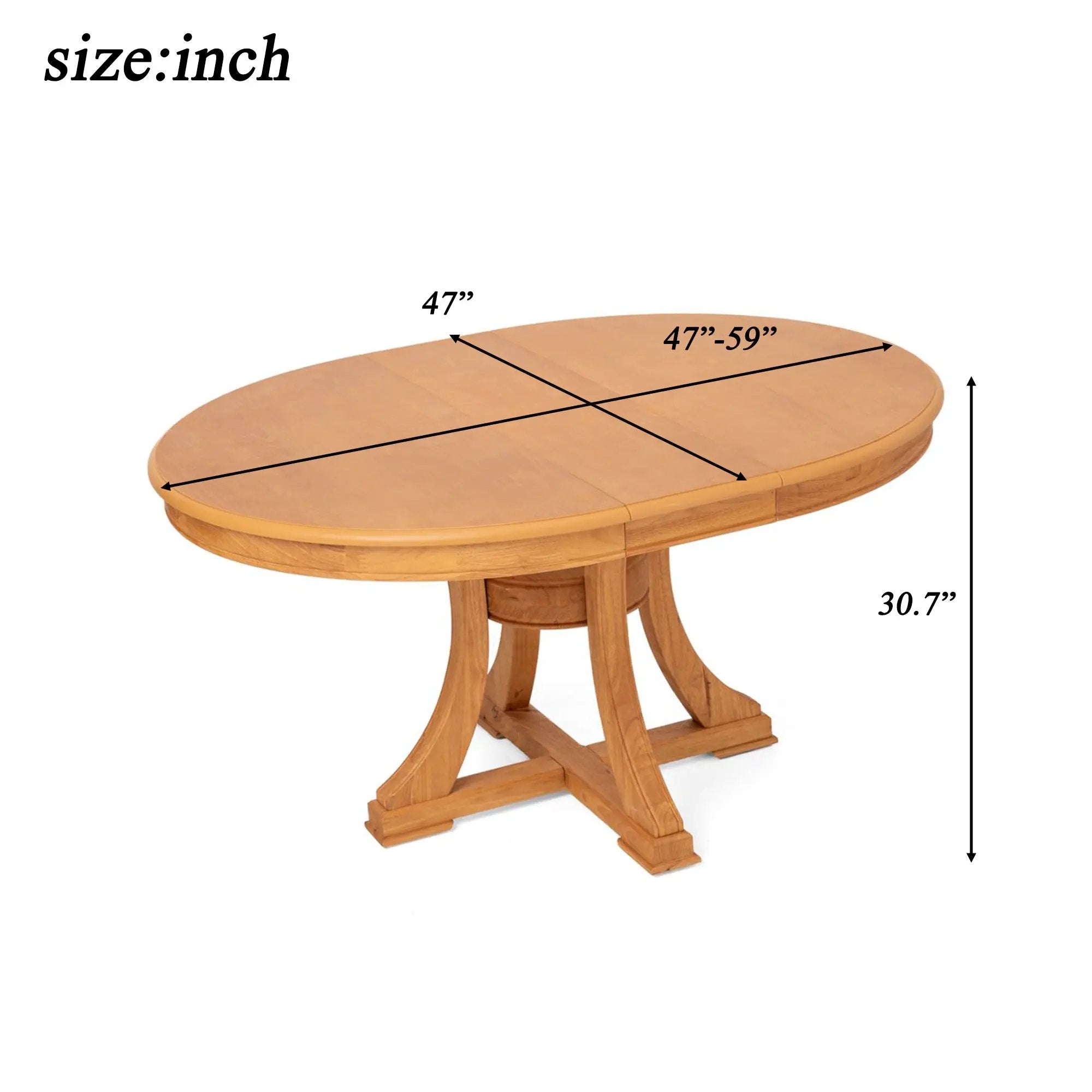 Extendable Round Rubber Wood Dining Table by HouseOfZazla