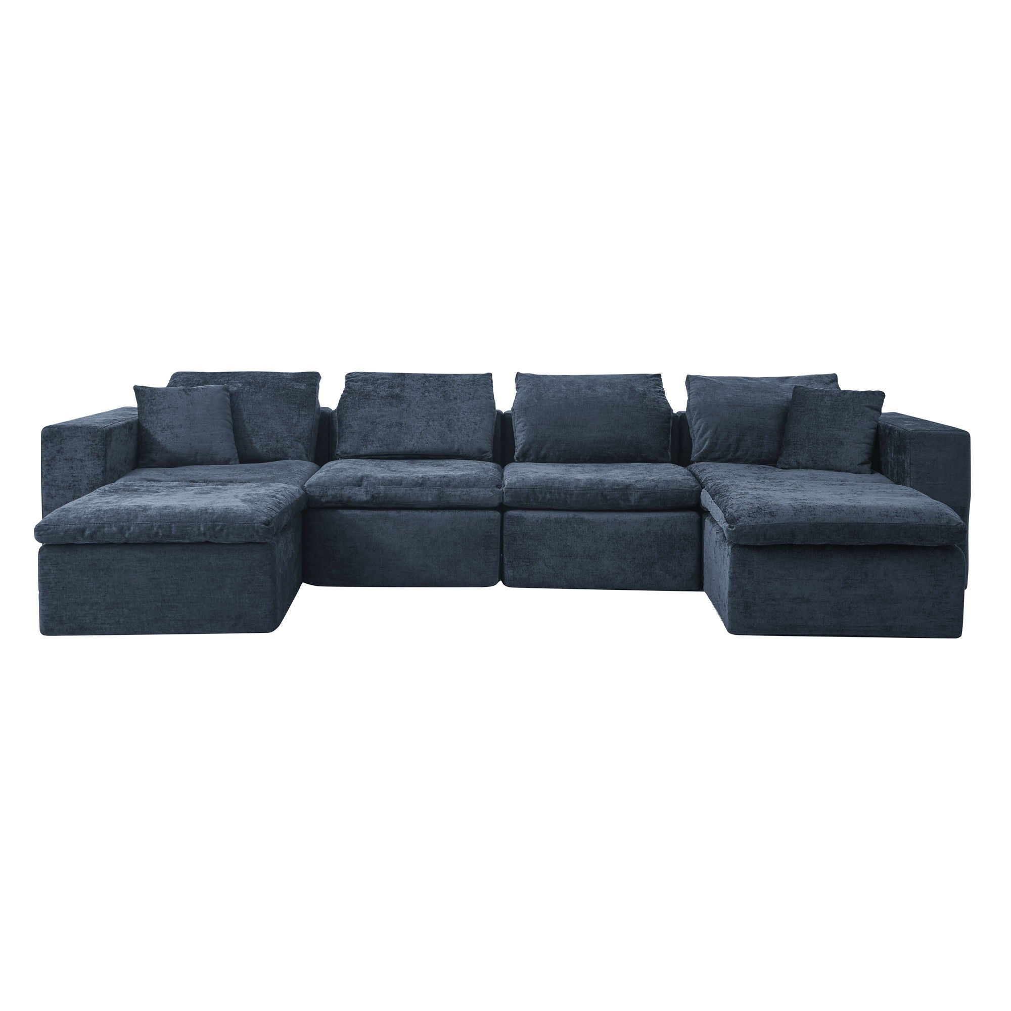 Modern Minimalist Cloud Sectional Couch With Comfy Chaise, U Shaped Modular Sofa by HouseOfZazla
