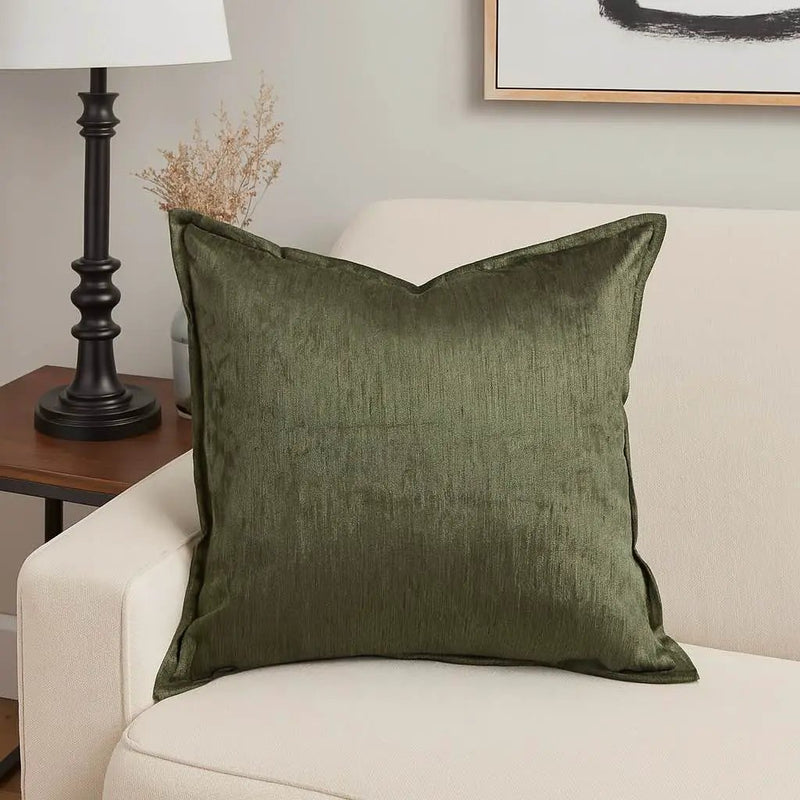 Homey Cozy Velvet Throw Pillow – Deep Forest by HouseOfZazla