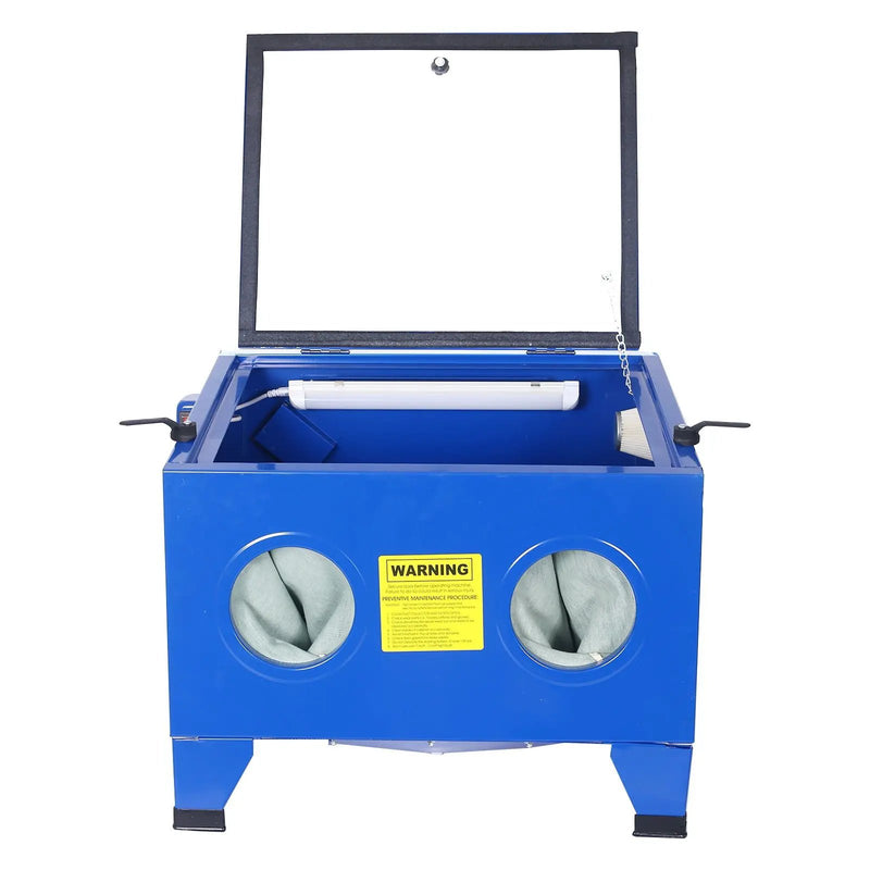 Bench Top Portable Sand Blaster Cabinet Kit 25 Gallon With 80 Psi Capacity - Blue by HouseOfZazla