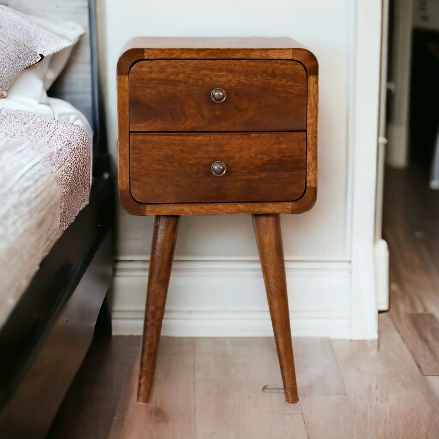 Curved Nightstand by Unique Piece Furniture