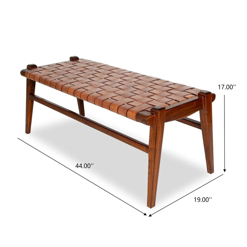 Cody - Bench - Brown / Tan by HouseOfZazla