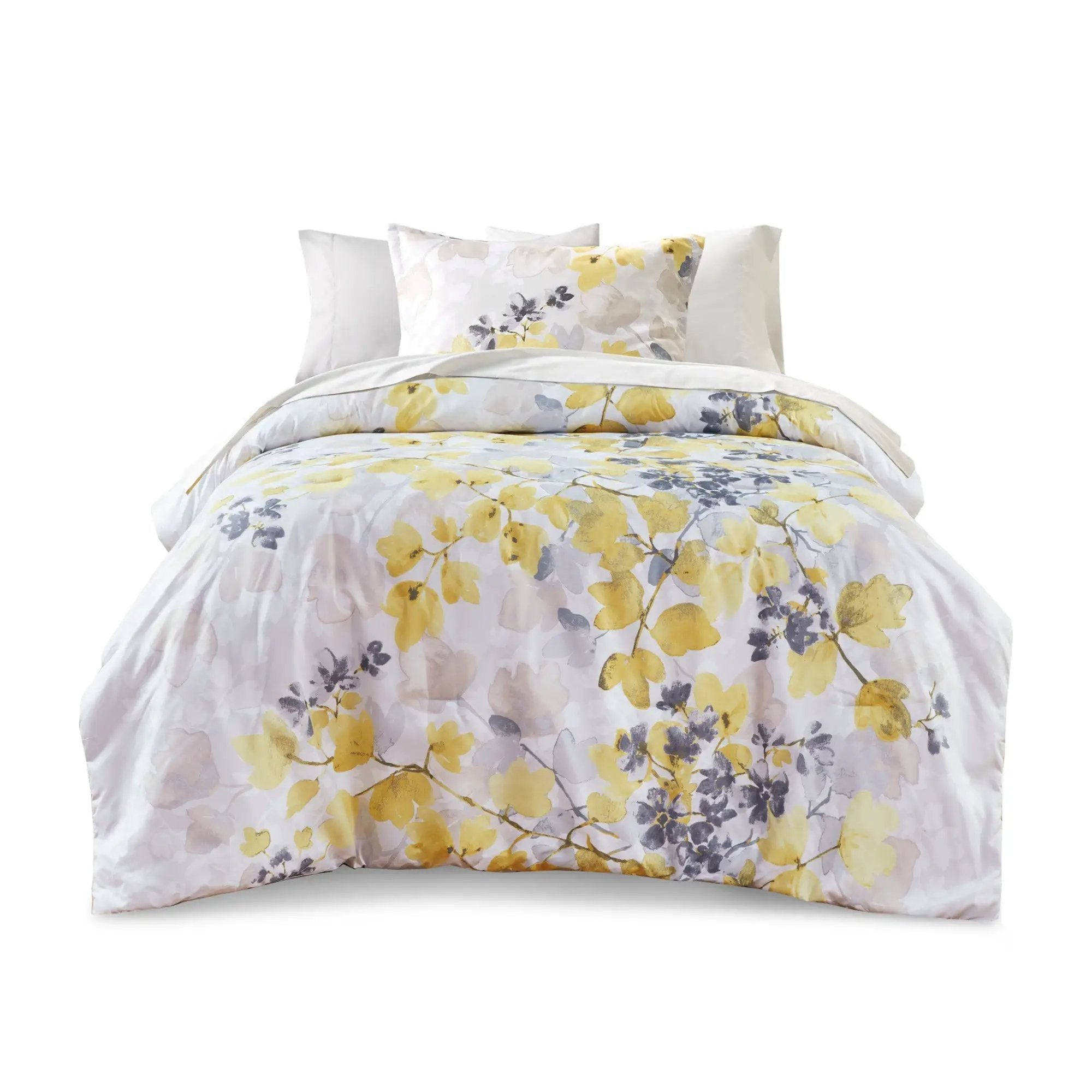Comforter Set with Bed Sheets Yellow Full by HouseOfZazla