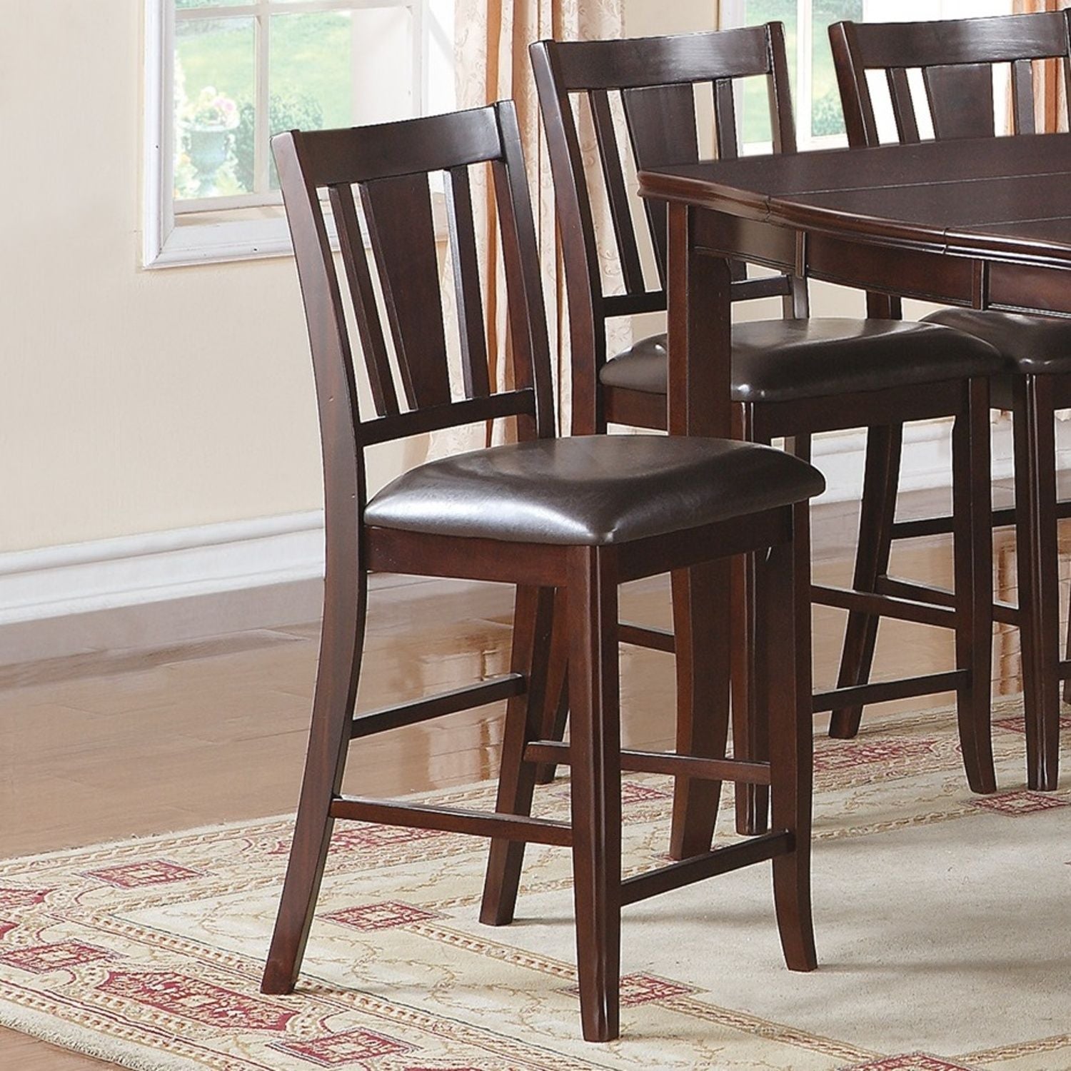 7 Piece Counter Height Dining Set With Butterfly Leaf Table And Chairs - Brown / Espresso by HouseOfZazla