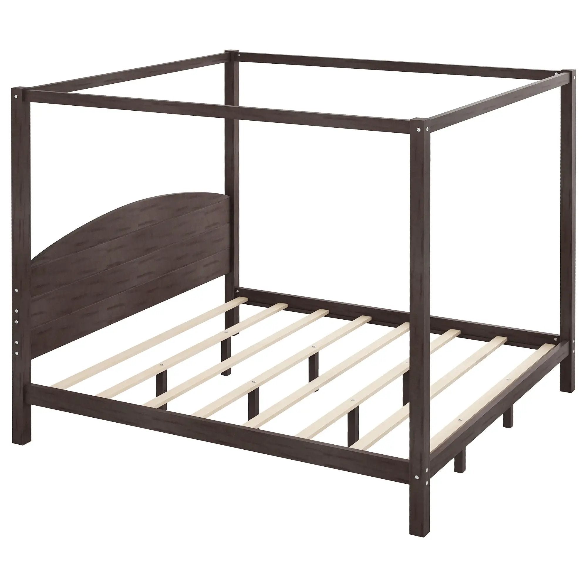 anopy Platform Bed With Headboard And Support Legs by HouseOfZazla