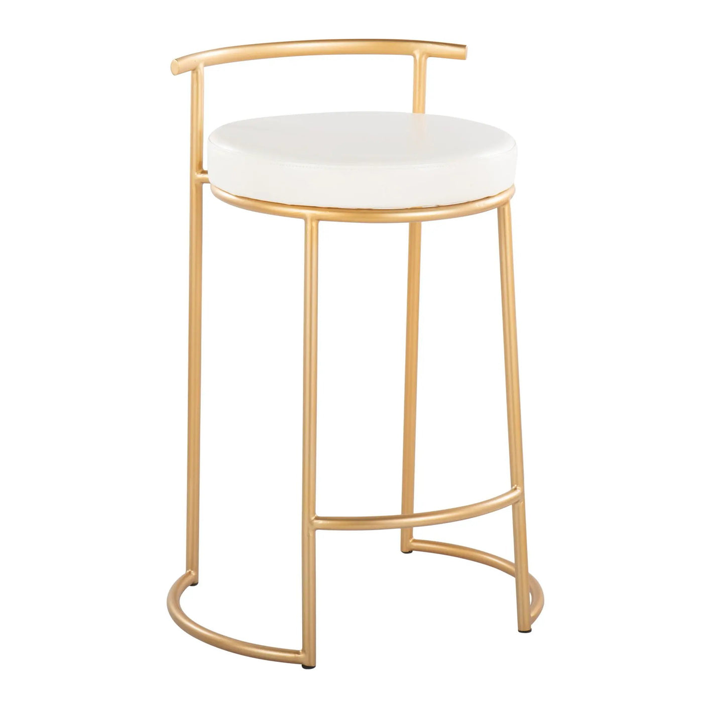Fuji - Round Contemporary Fixed Height Counter Stool (Set of 2) by HouseOfZazla