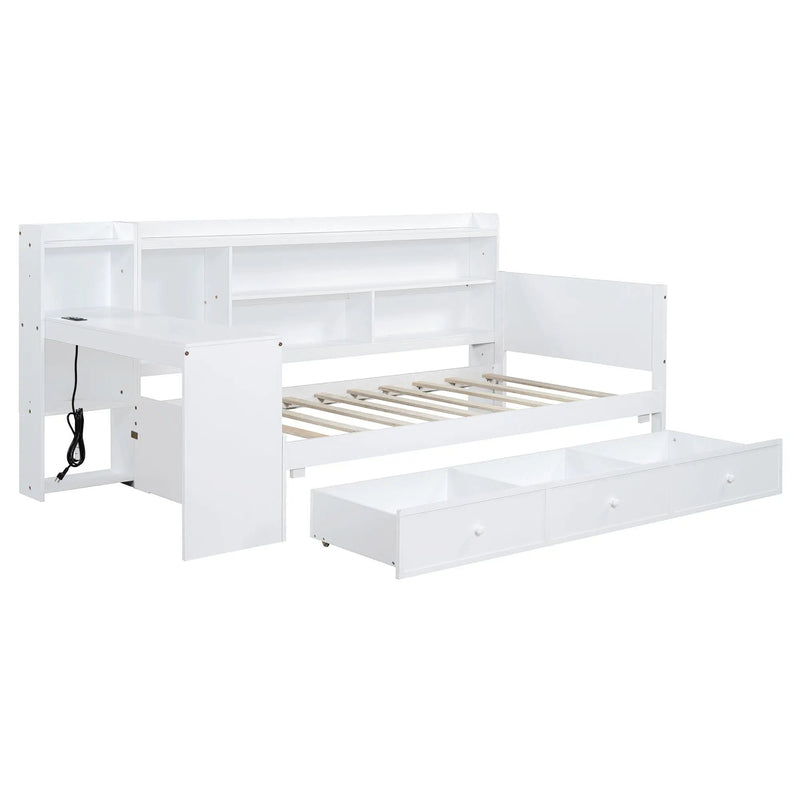 Daybed With 3 Drawers USB Ports And Desk by Unique Piece Furniture