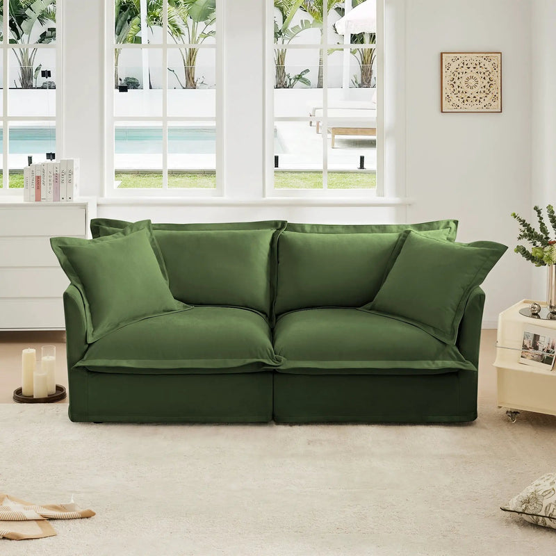 Modern Slipcovered 2-Seat Sofa by HouseOfZazla