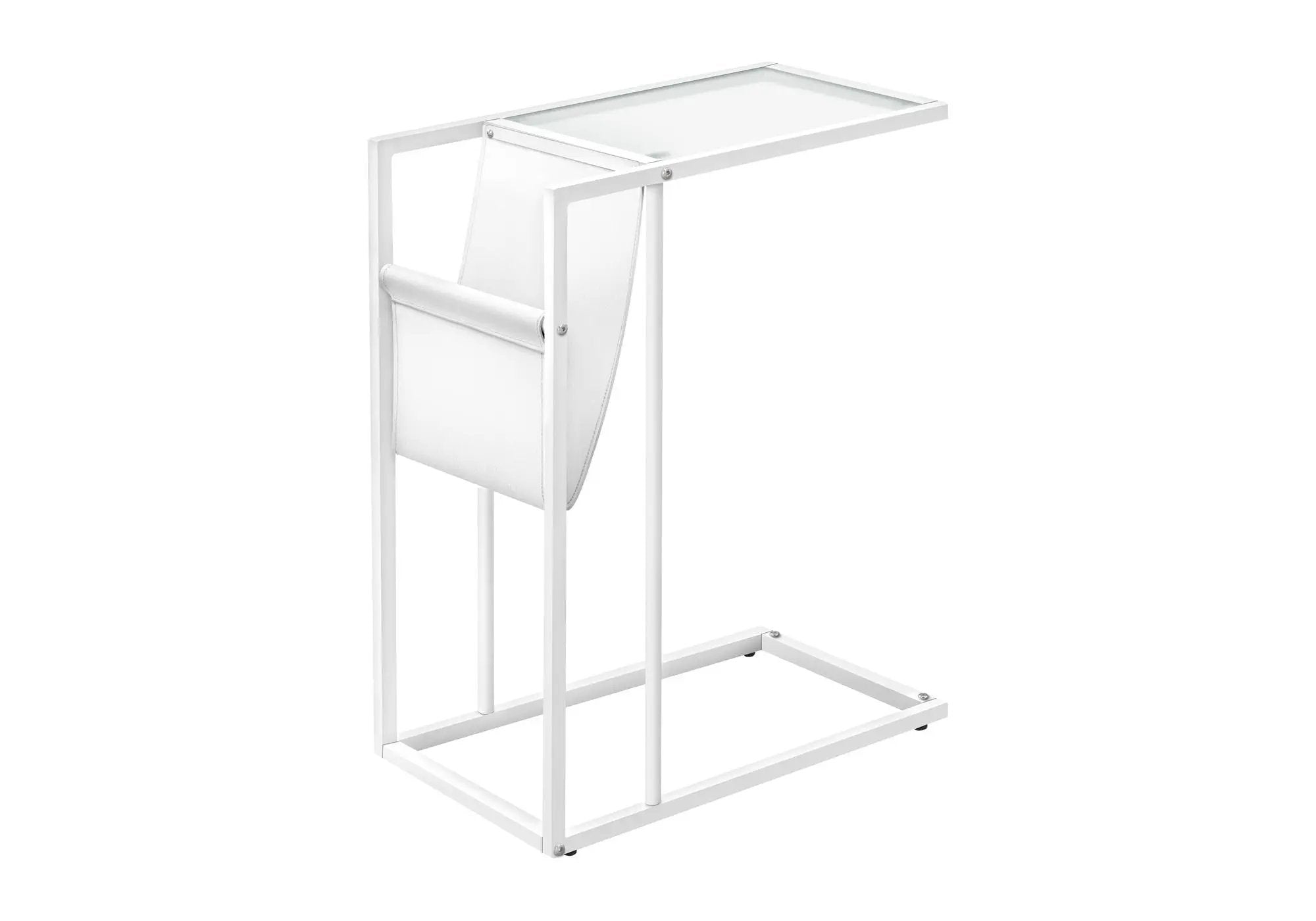 Accent Table, C - Shaped, Contemporary And Modern - White by Unique Piece Furniture