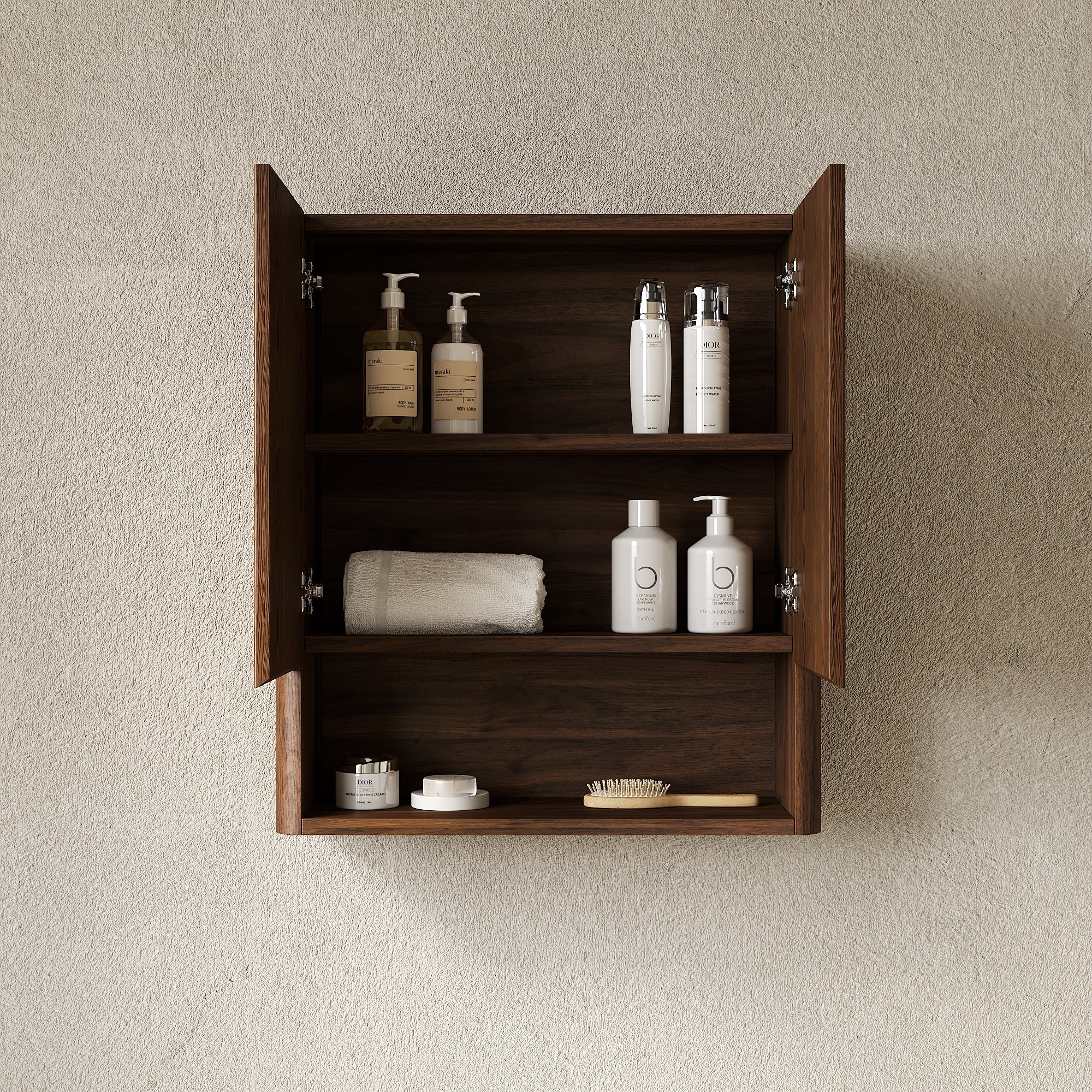 ZULA 26" Wall-Mounted Striped Bathroom Cabinet by HouseOfZazla
