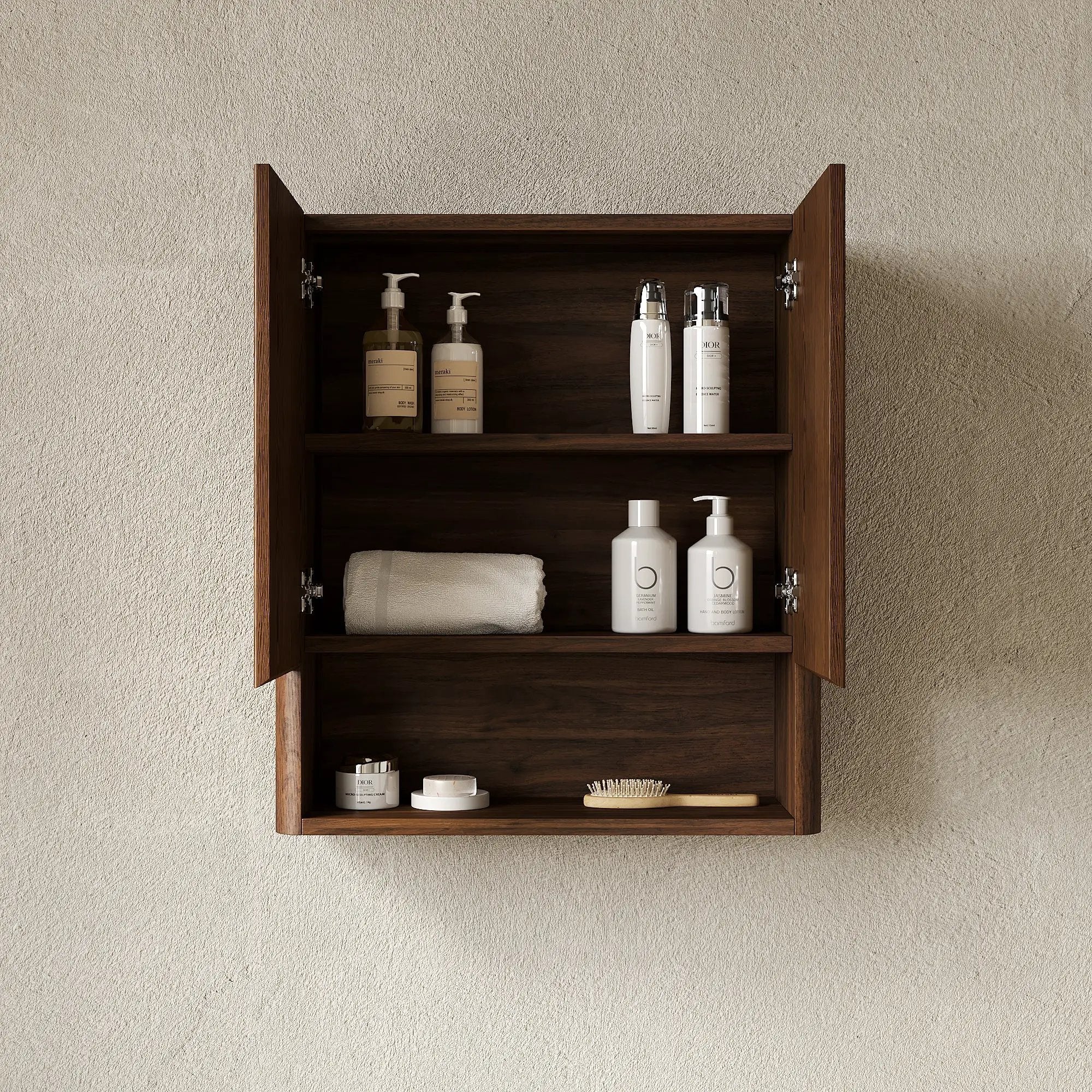 ZULA 26" Wall-Mounted Striped Bathroom Cabinet by HouseOfZazla