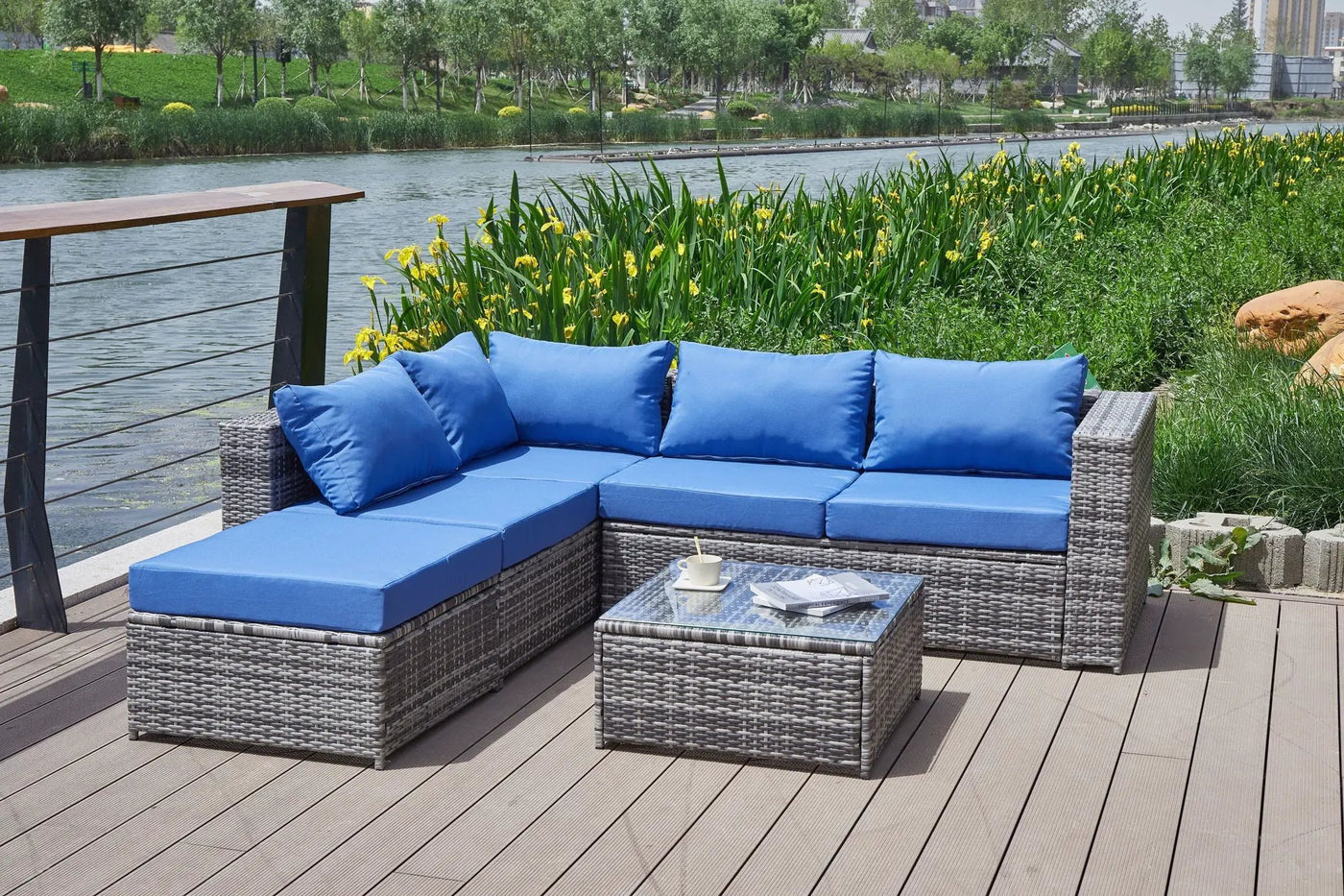 Patio Sofa With Cushions by HouseOfZazla