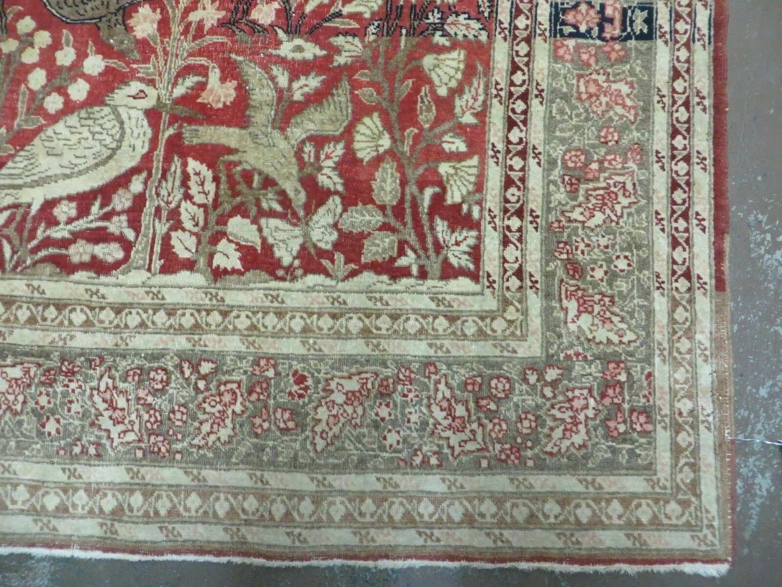 4' X 6' Antique Handmade Turkish Tree Of Life Oriental Wool Rug Birds Red by Jewel Rugs