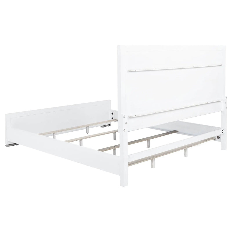 Gracemont 57-inch Eastern King Panel Bed Grey and White by Unique Piece Furniture
