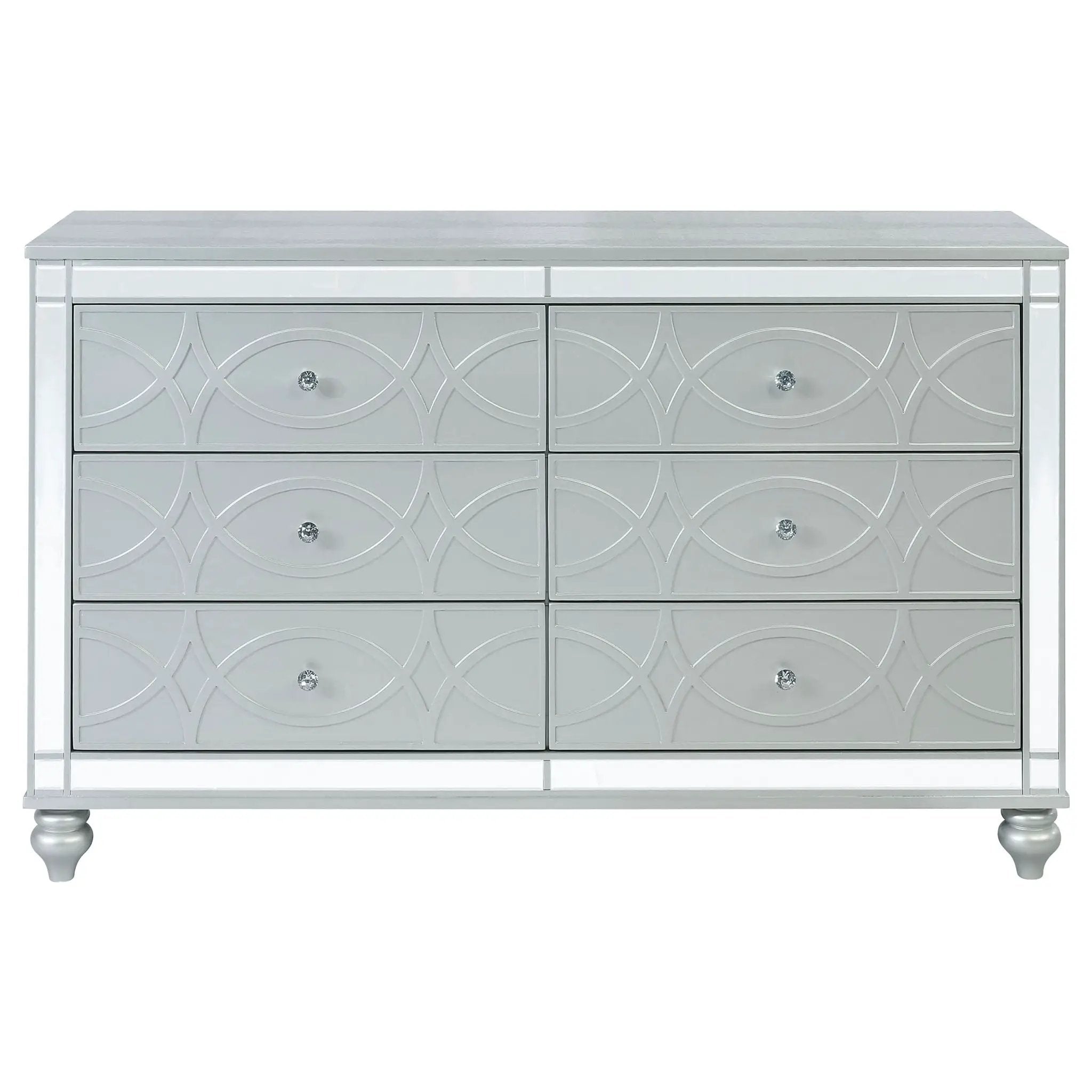 Gunnison 6-drawer Dresser Silver Metallic by Unique Piece Furniture