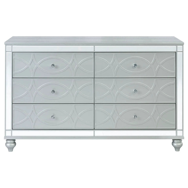 Gunnison 6-drawer Dresser Silver Metallic by Unique Piece Furniture