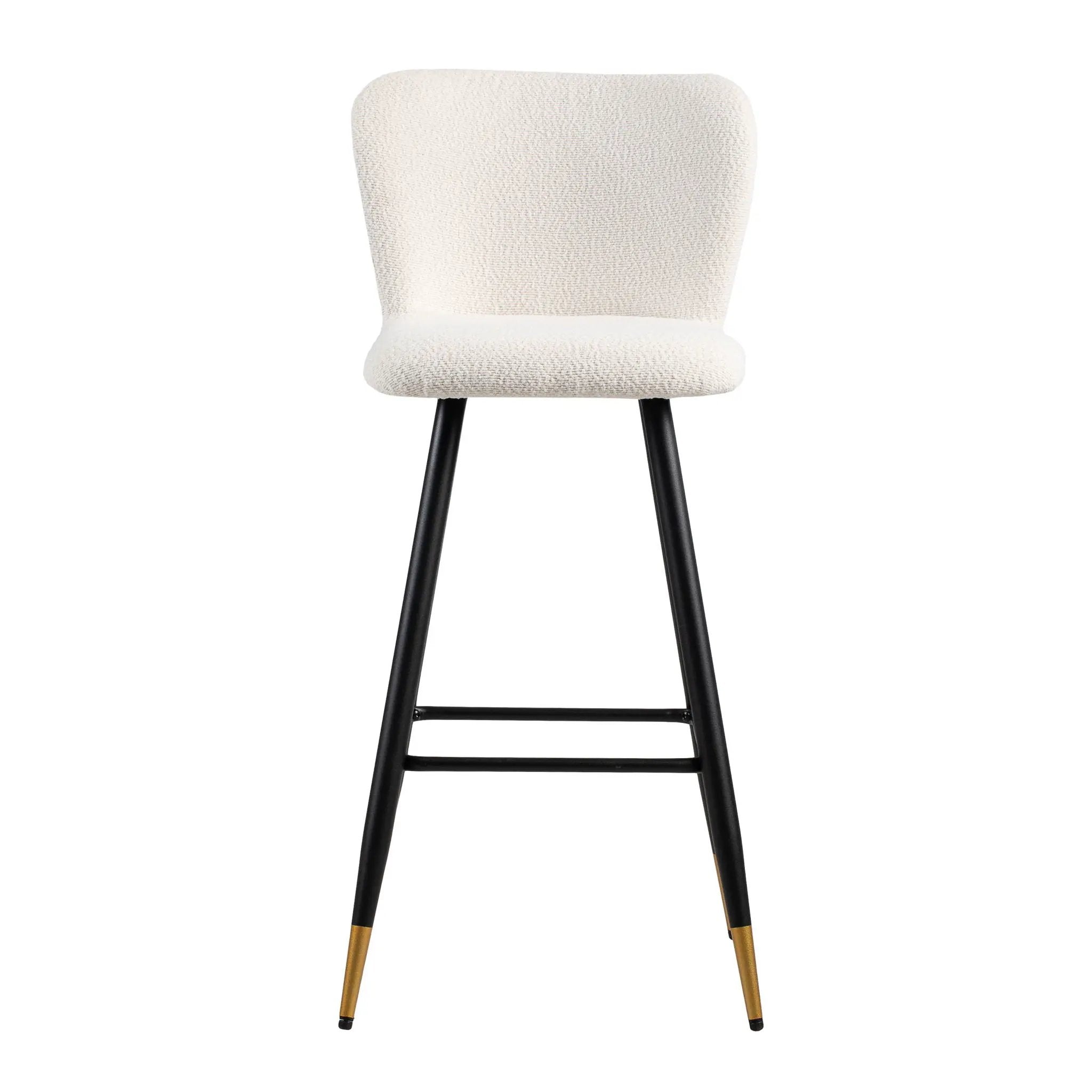 Modern Style Barstool, Tipped Ends, Suitable For Various Decoration Styles - White by HouseOfZazla