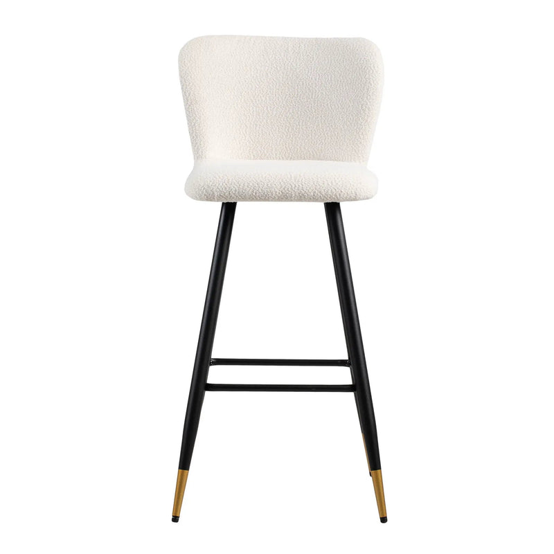 Modern Style Barstool, Tipped Ends, Suitable For Various Decoration Styles - White by HouseOfZazla