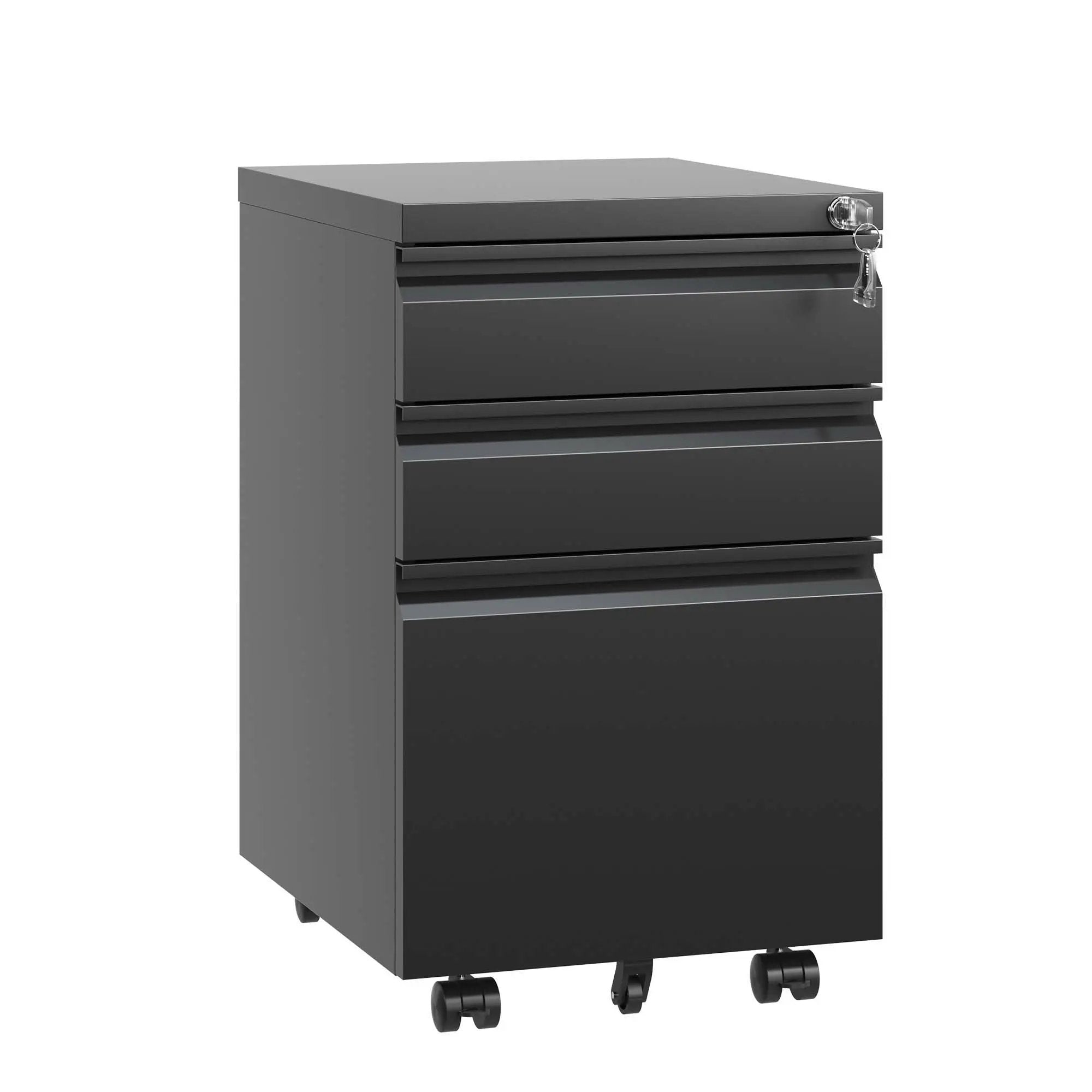 Metal Drawer Mobile File Cabinet With Lock For Home Office Organizer by Unique Piece Furniture