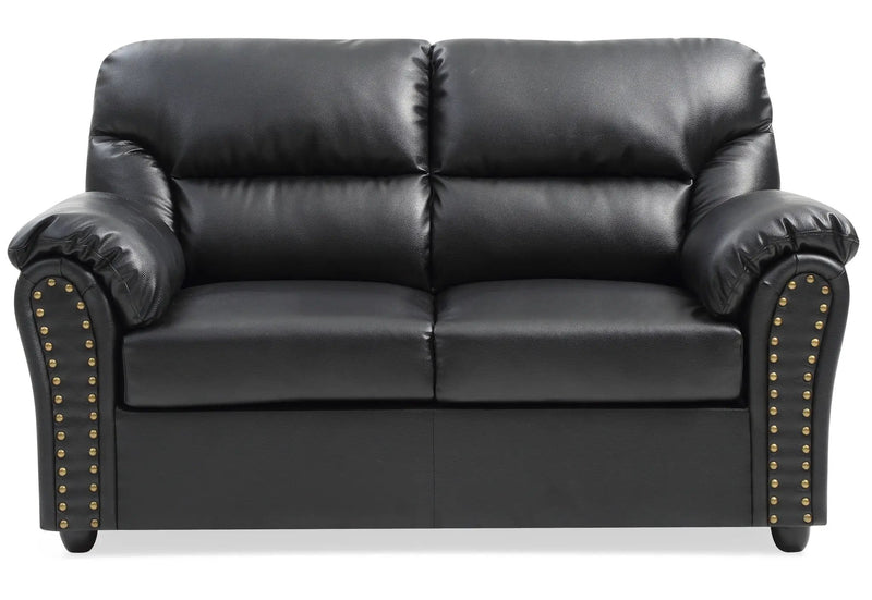 Padded Love Seat For Modern Living - Black by HouseOfZazla
