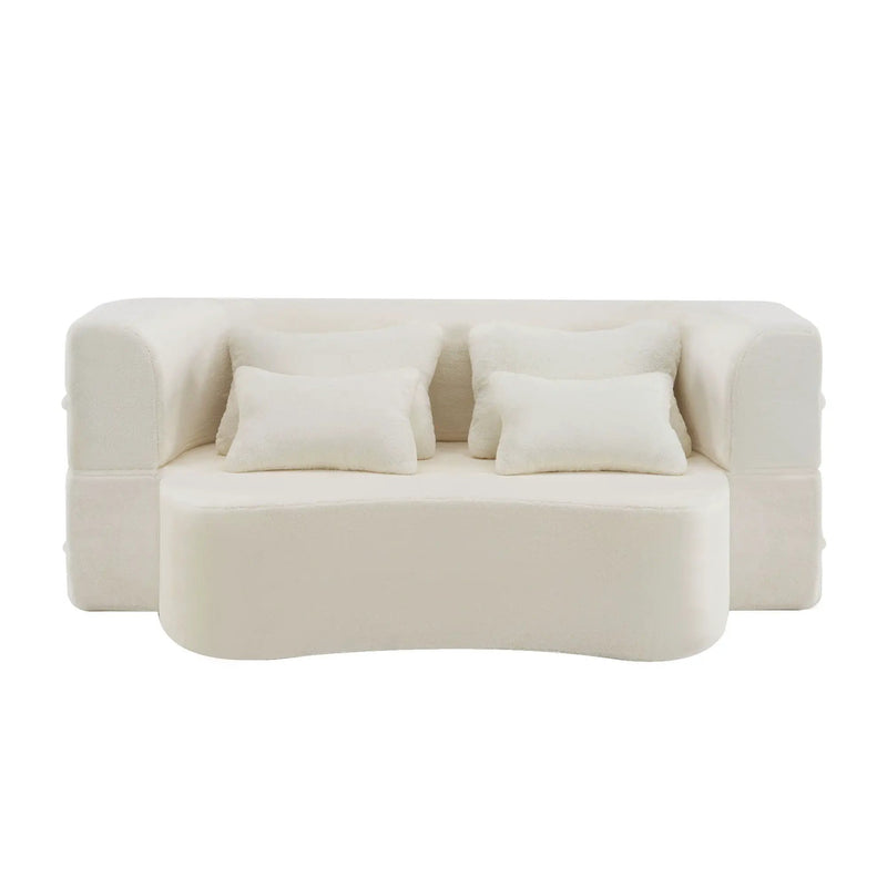 Modern Floor Sofa With 4 Pillows by HouseOfZazla