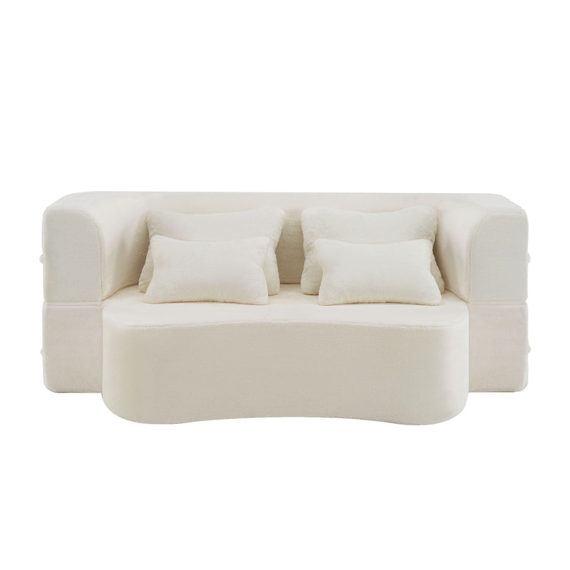Modern Floor Sofa With 4 Pillows