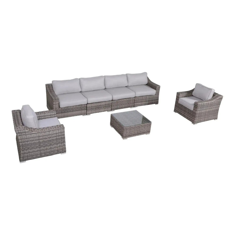Outdoor Wicker Conversation Set With Cushions, All Weather by HouseOfZazla