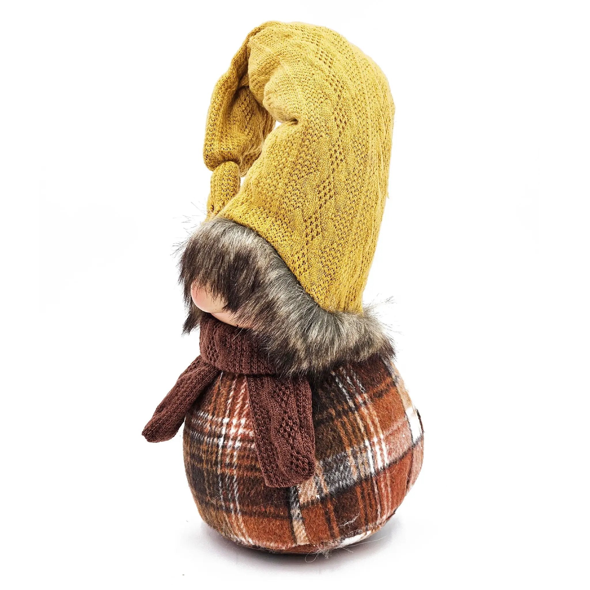 Gnomes Decorations, For Fall Thanksgiving Table Decorations (Set of 2) - Brown / Yellow by Unique Piece Furniture