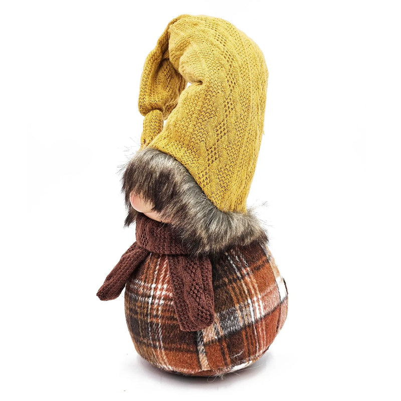 Gnomes Decorations, For Fall Thanksgiving Table Decorations (Set of 2) - Brown / Yellow by Unique Piece Furniture