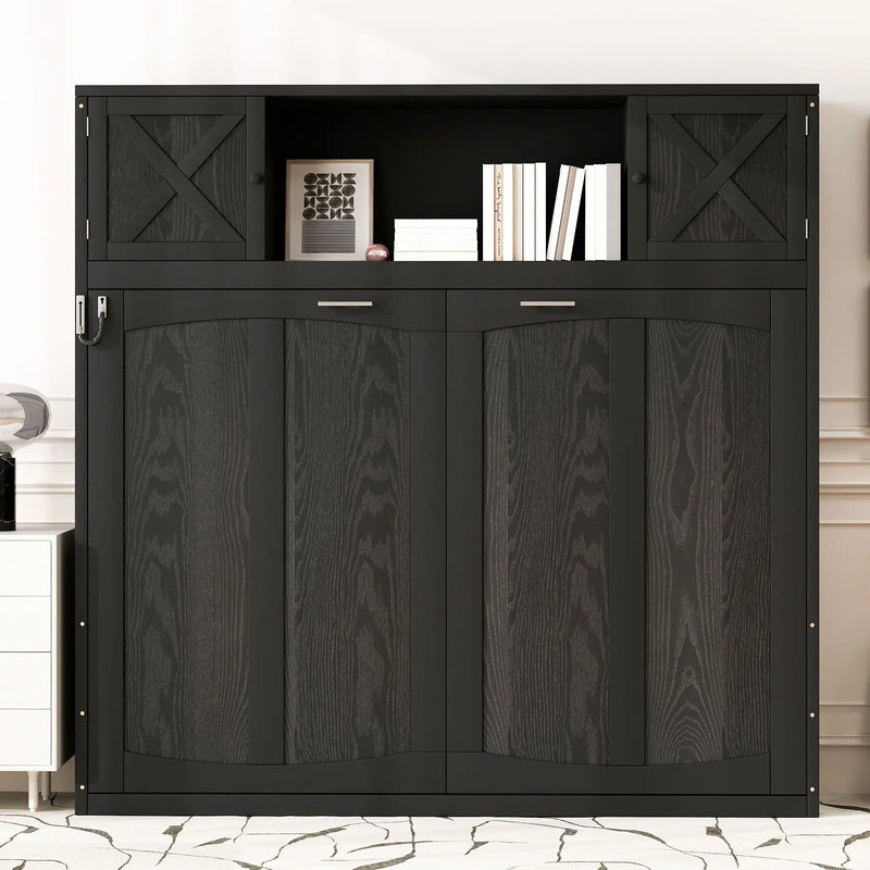 Murphy Bed With Storage Cabinets