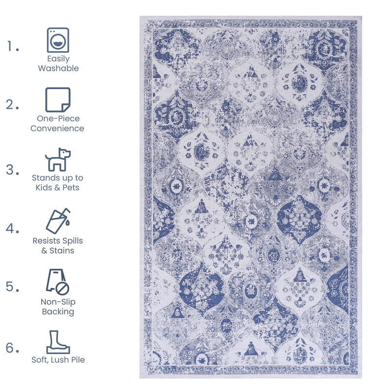 Maval - Stunning Washable Area Rug by Unique Piece Furniture