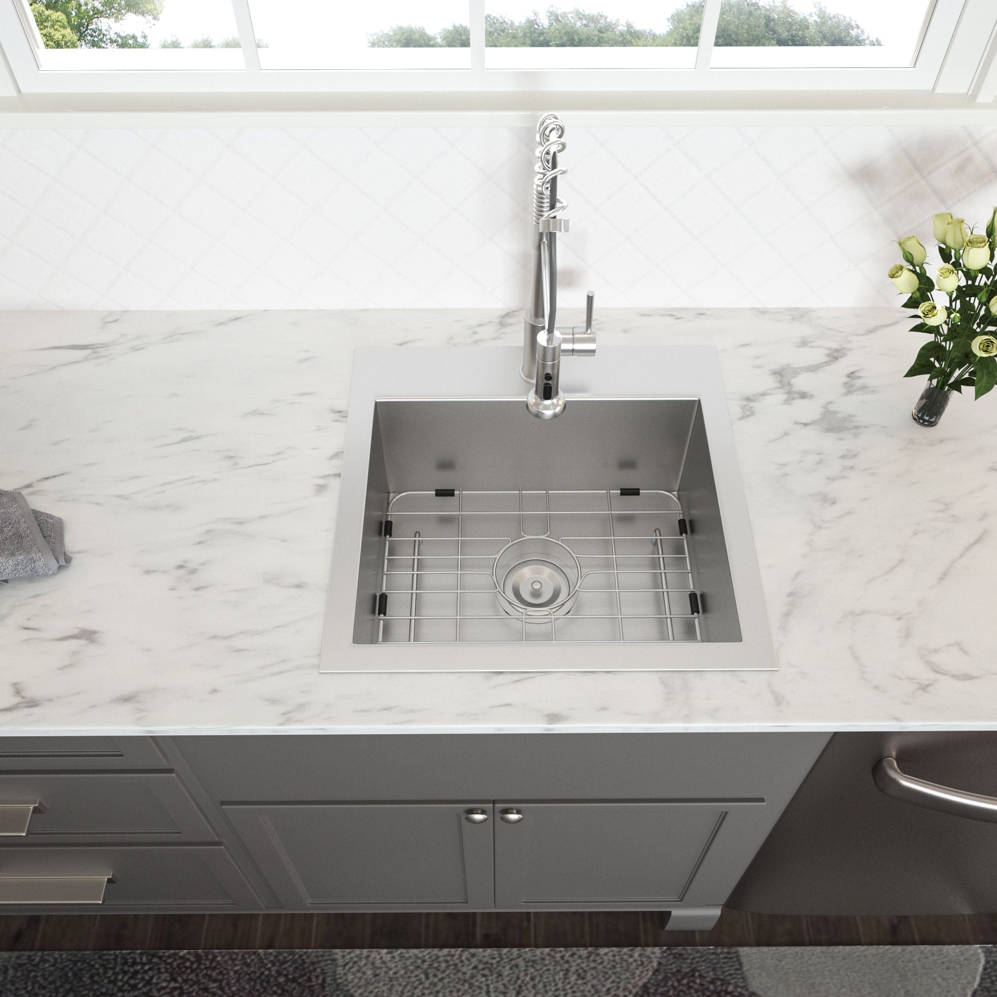 Stainless Steel Drop In Kitchen Sink, Topmount by HouseOfZazla