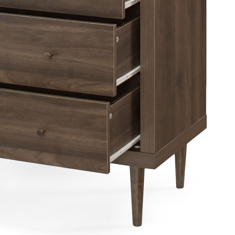 Farhart Mid Century Modern 4 Drawer Dresser - Walnut by HouseOfZazla